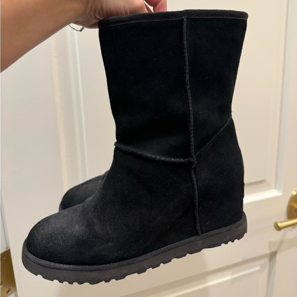 UGG Black Suede Winter Boots